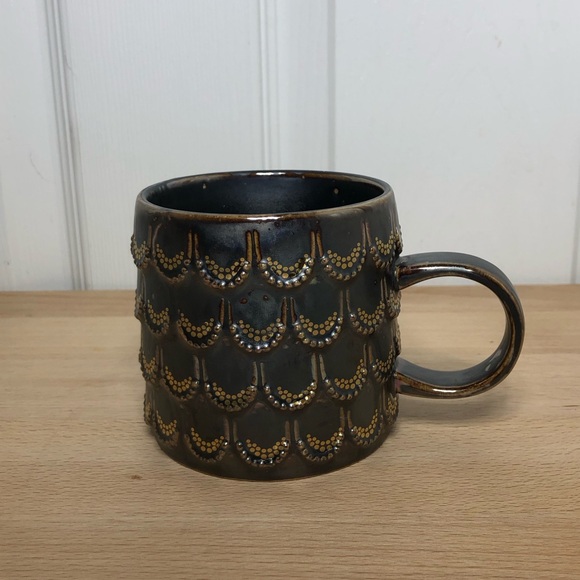 Starbucks 2015 Anniversary Pottery look Mermaid siren scale coffee Tea mug 10 Oz - Picture 2 of 13